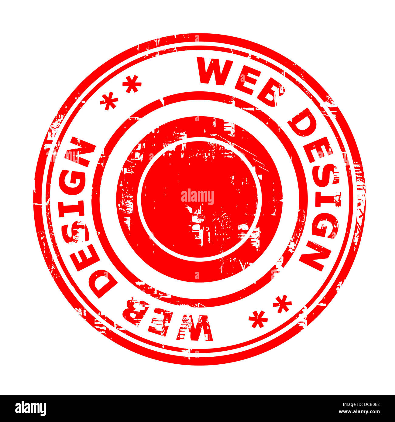 Web Design Concept timbro isolato su uno sfondo bianco. Foto Stock