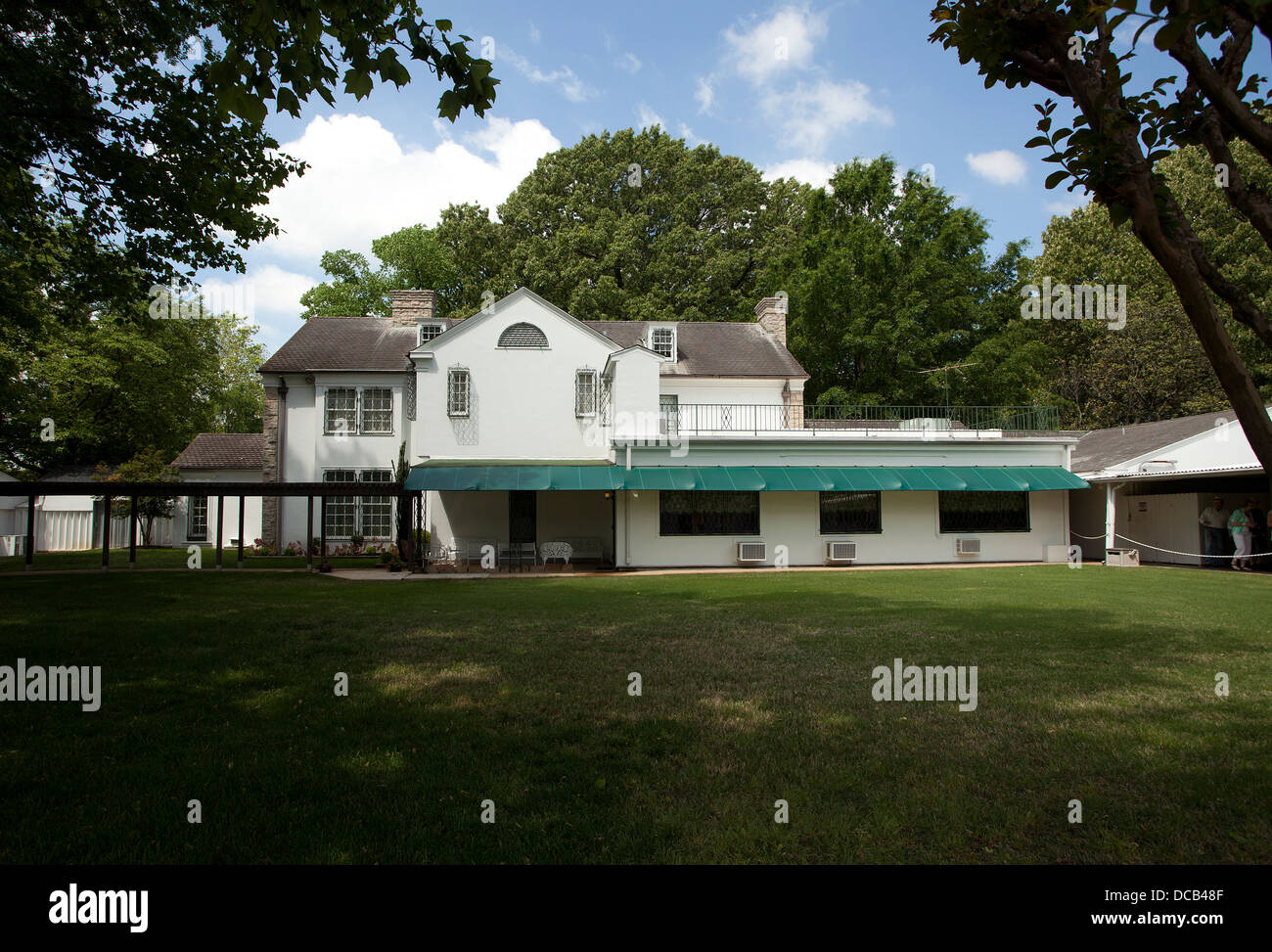 Vista posteriore di Graceland la casa di Elvis Presley in Memphis, Tennessee, Stati Uniti d'America Foto Stock