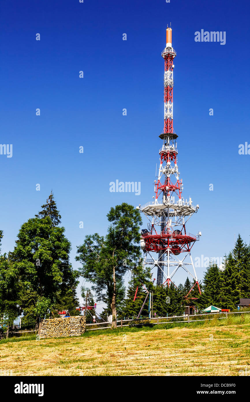 Il relè montante sulla città di Zakopane sorge sulla collina Gubalowka Foto Stock