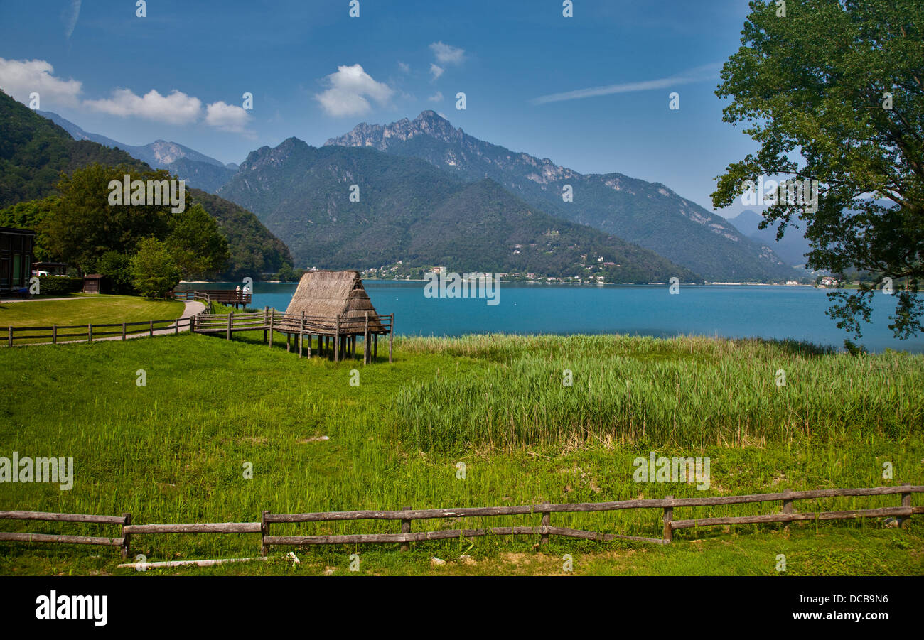 Il lago di Ledro, Italia Foto Stock