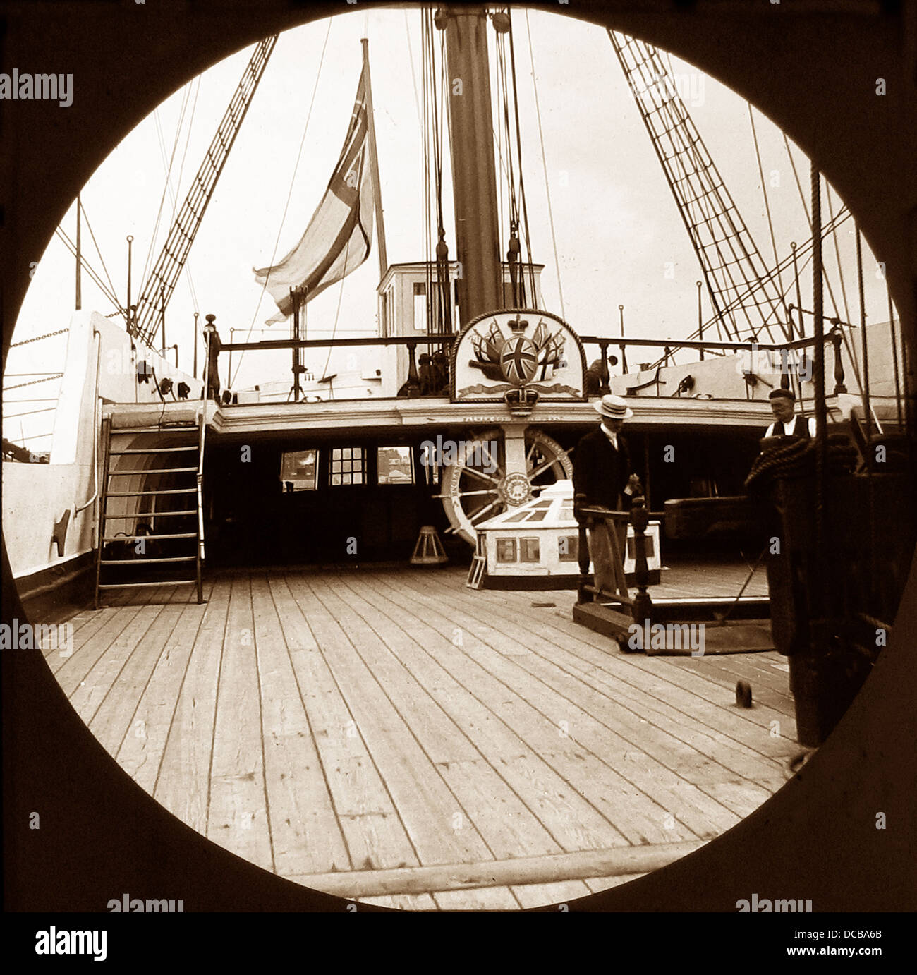 HMS Victory nel 1900 Foto Stock