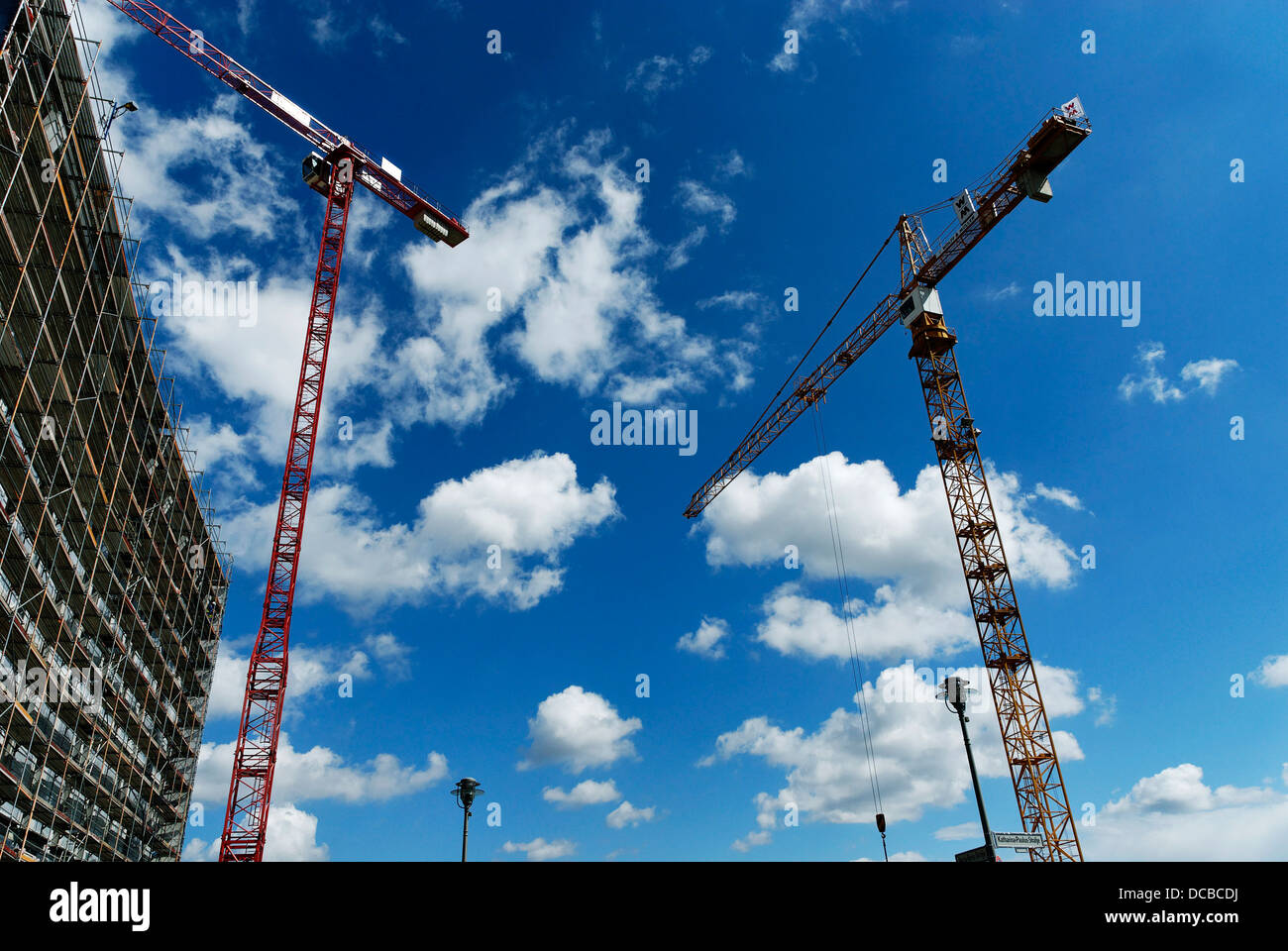 Un sito in costruzione a Berlino, Germania Foto Stock
