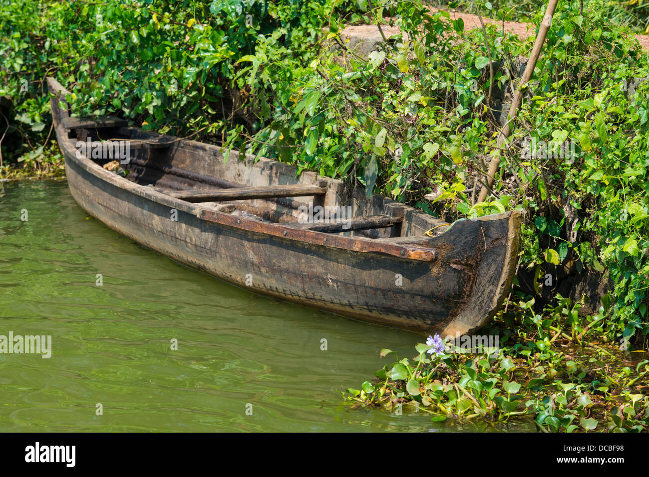 Bellissimo paesaggio con barche da pesca, condotto, India Foto Stock