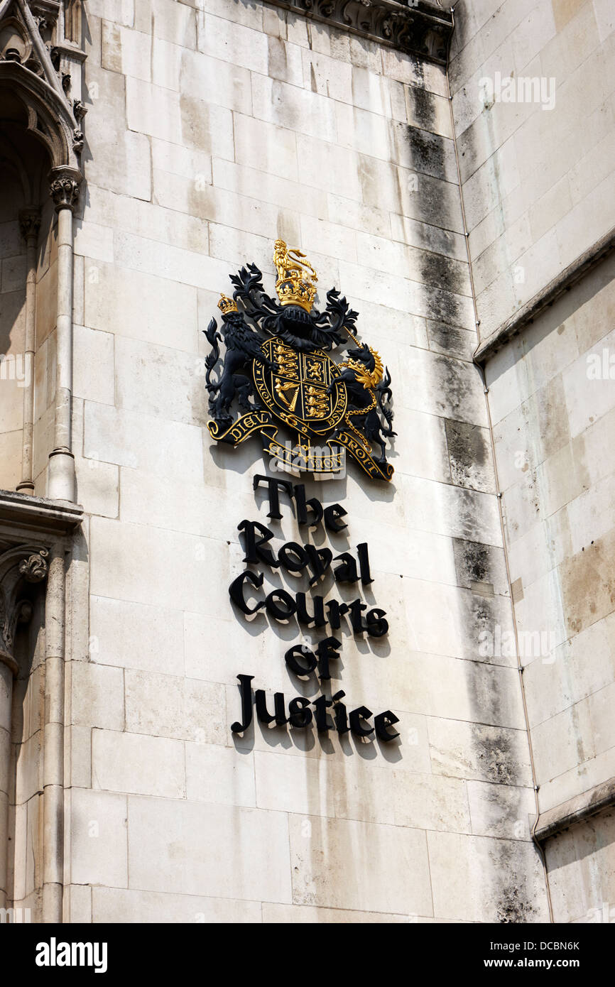 Il Royal Courts of Justice tribunali central London Inghilterra England Regno Unito Foto Stock