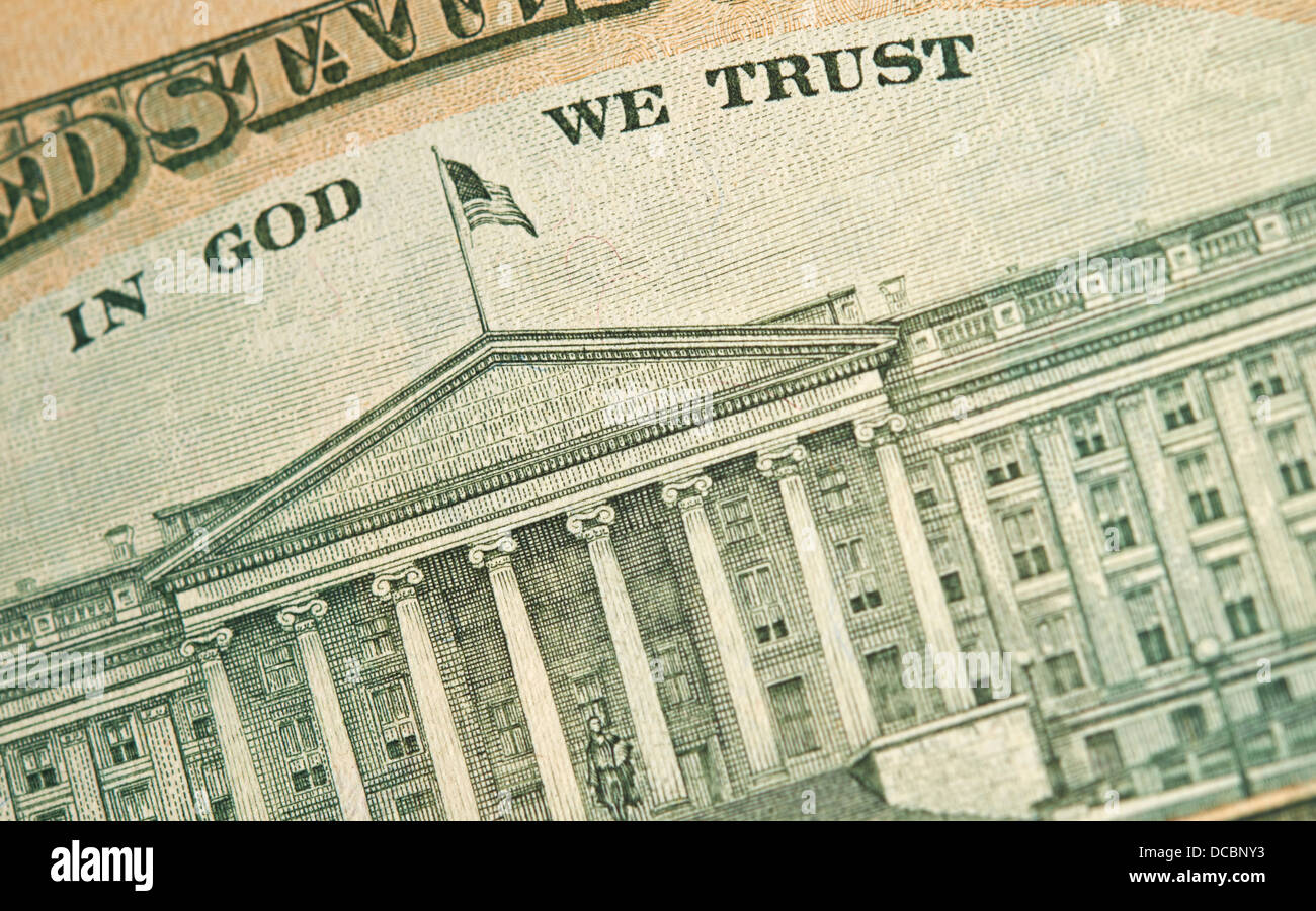 Moneta americana, Dollari Americani. Foto Stock