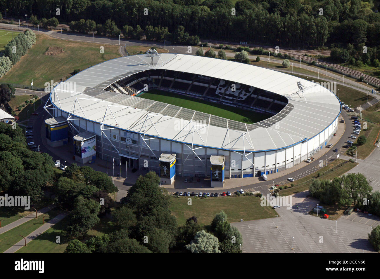 Vista aerea dello scafo della città KCom Stadium Foto Stock