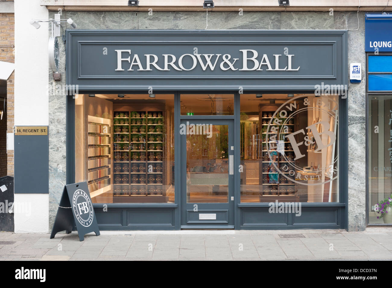 La Farrow e sfera Paint shop Cambridge Regno Unito Foto Stock