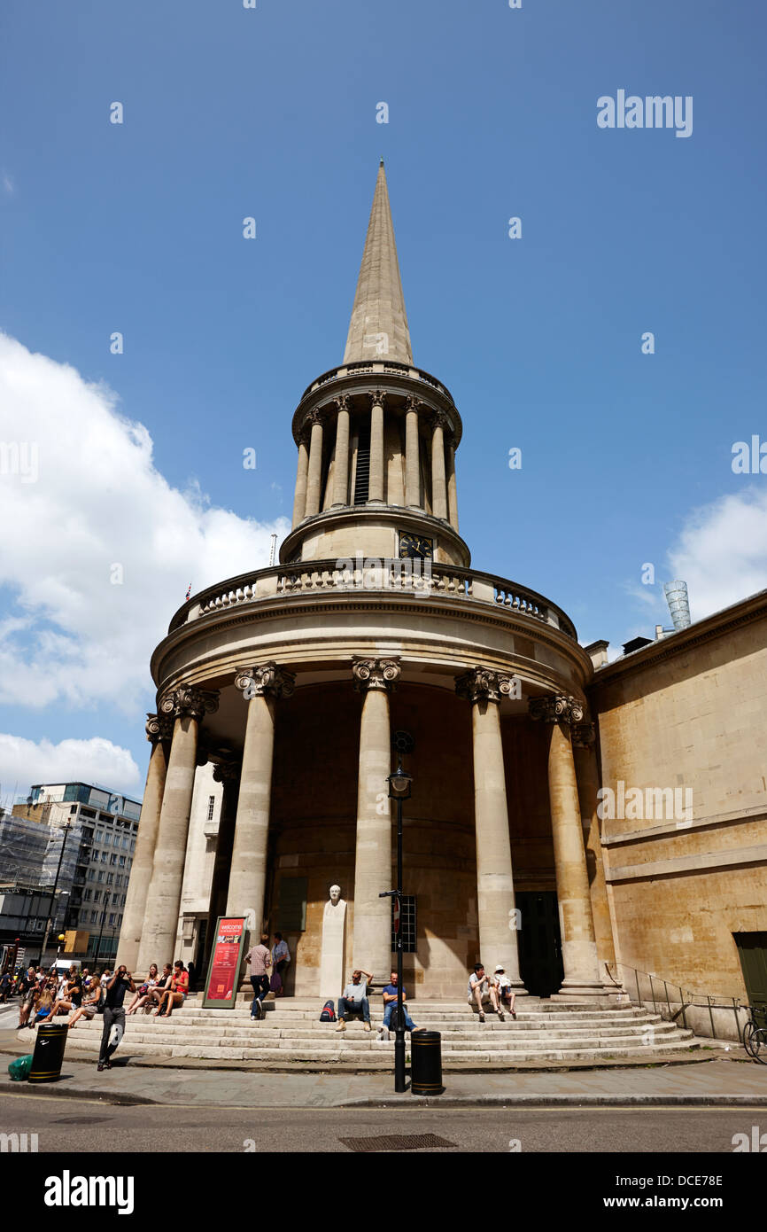 Tutte le anime della chiesa di Inghilterra chiesa Langham Place Londra Inghilterra REGNO UNITO Foto Stock
