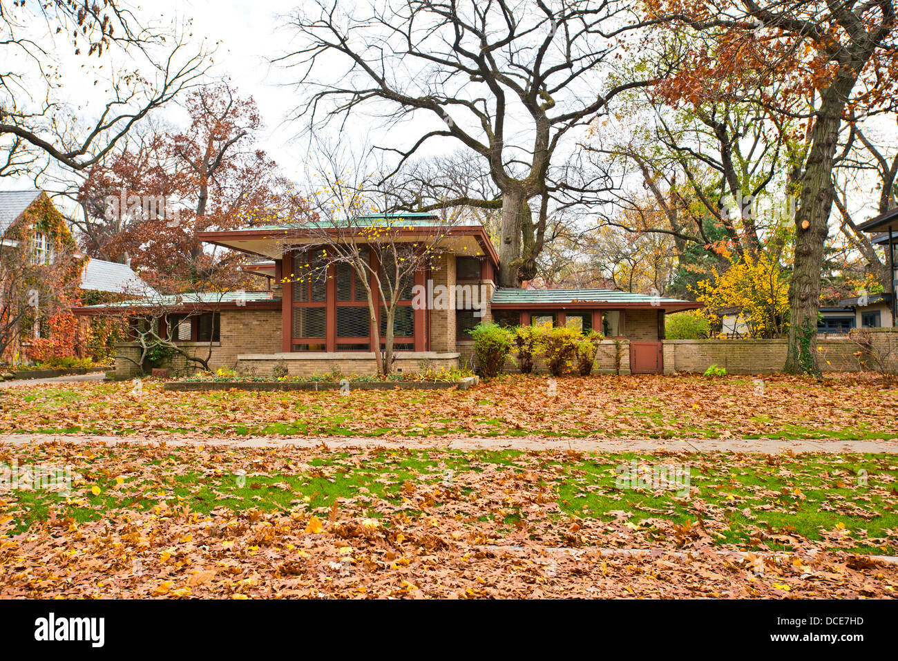 Stati Uniti d'America, Illinois, River Forest, Frank Lloyd Wright progettato Isabel Roberts House, un design della prateria. Foto Stock