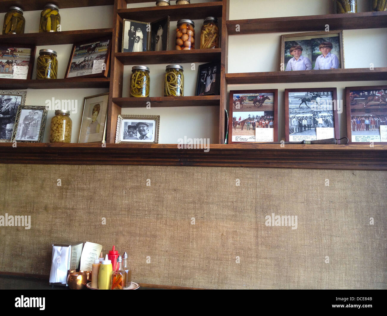 Parete Retro del ristorante Foto Stock