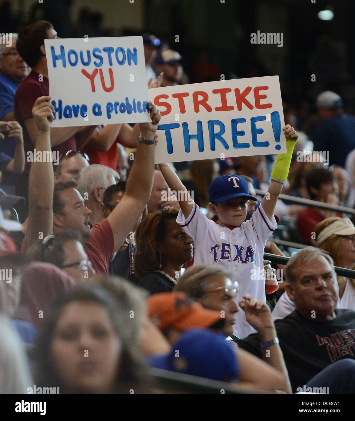 Ventole (rangers), 12 agosto 2013 - MLB : MLB gioco tra i Rangers di Texas e Houston Astros al Minute Maid Park a Houston, Texas, Stati Uniti. (Foto di AFLO) Foto Stock