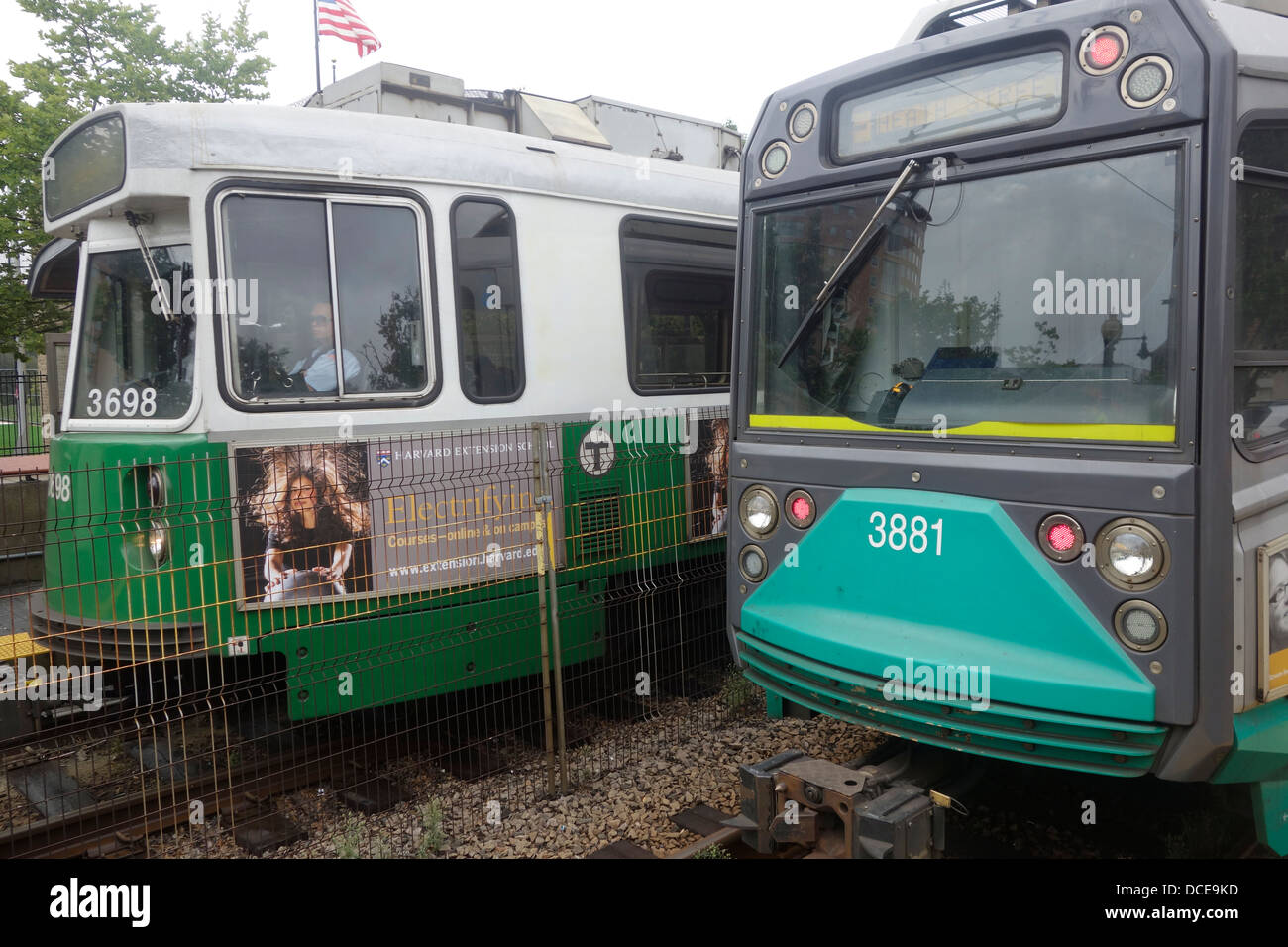 Huntington Avenue T dalla stazione di Boston MA Foto Stock