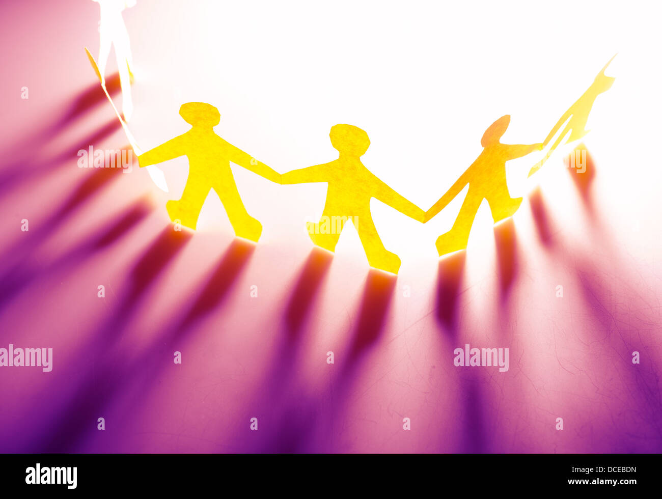 La carta di persone in teamworking concept Foto Stock