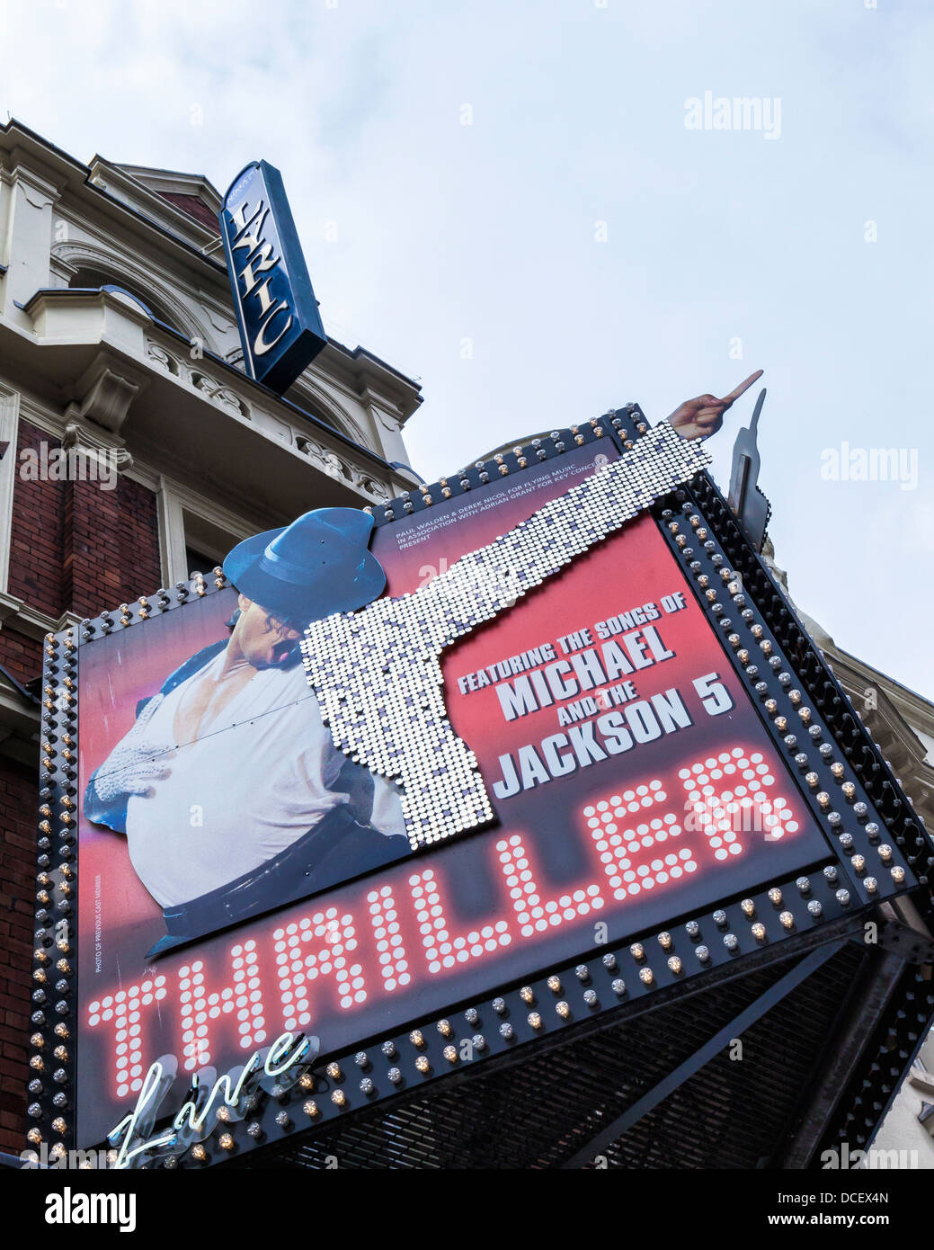 Teatro lirico che mostra il live Michael Jackson musical 'Thriller' - Shaftesbury Avenue, nel West End di Londra, W1, Foto Stock