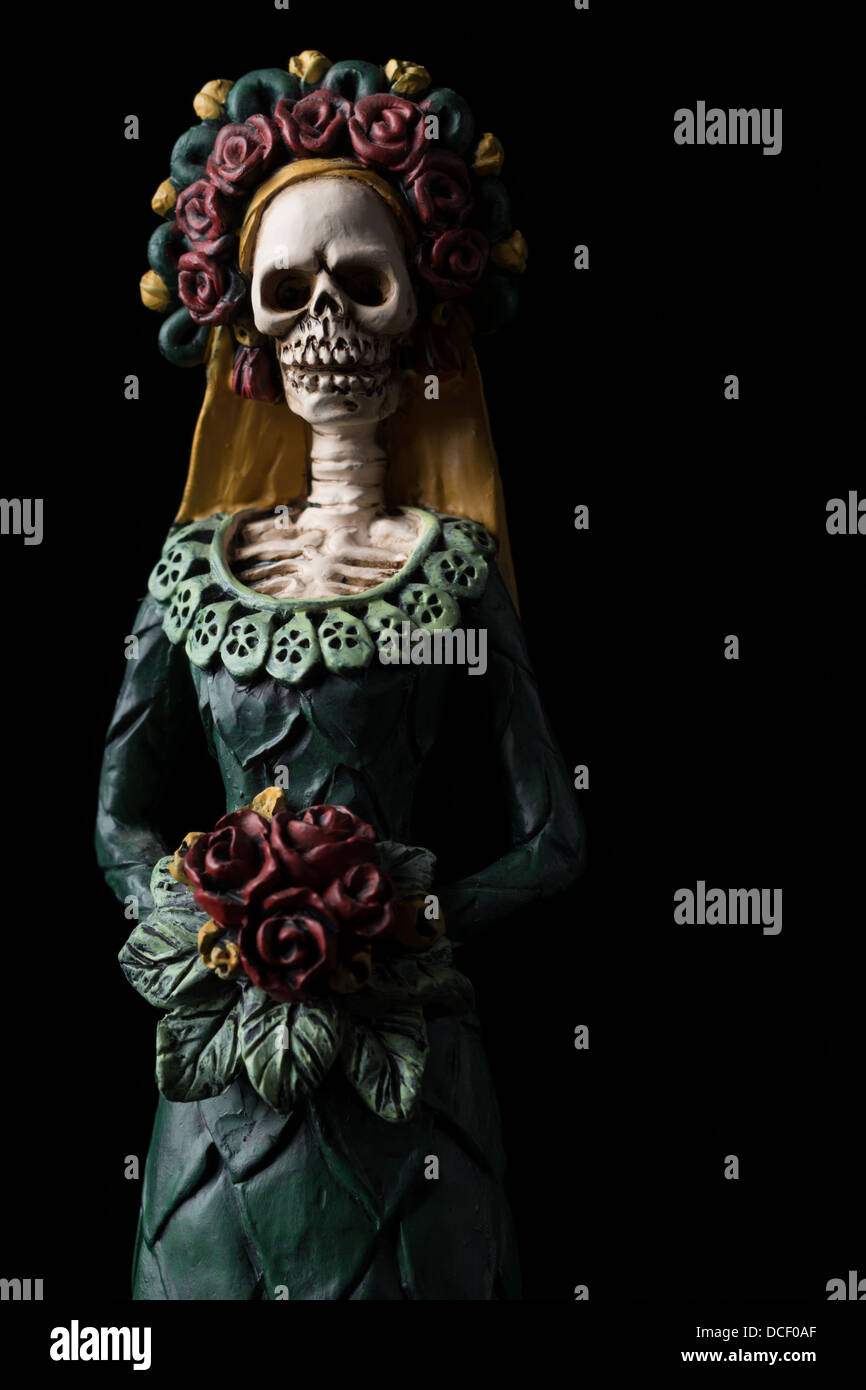 Calavera Catrina conosciuta come 'elegante Skull' Dia de los Muertos (Giorno dei Morti) la celebrazione Foto Stock