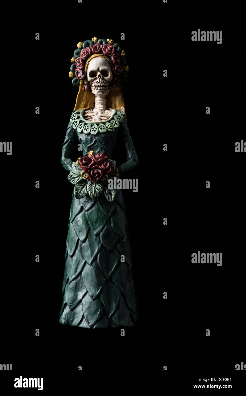 Calavera Catrina conosciuta come 'elegante Skull' Dia de los Muertos (Giorno dei Morti) la celebrazione Foto Stock