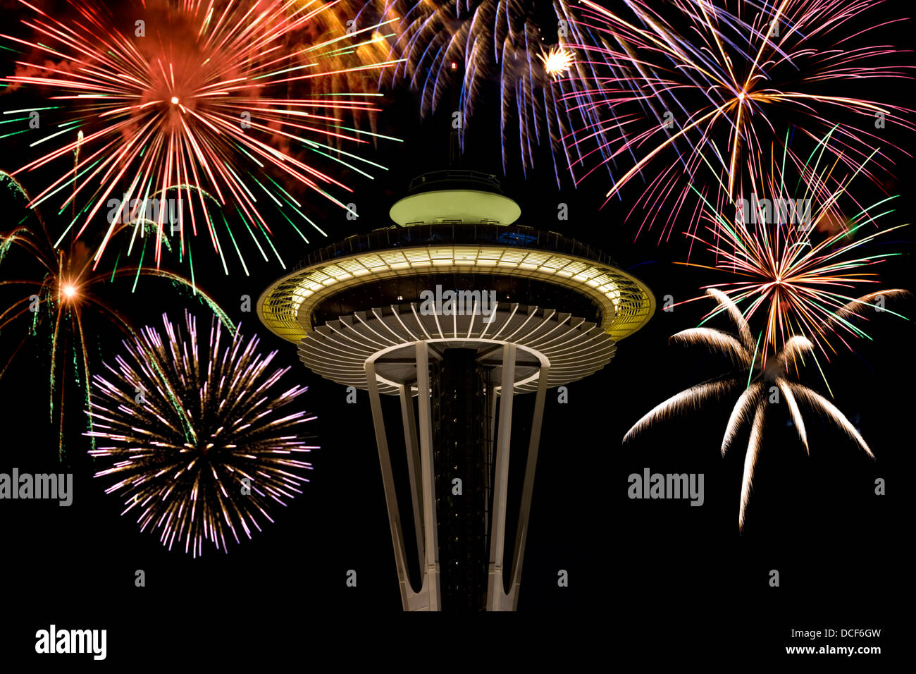 SPACE NEEDLE TOWER (©JOHN GRAHAM & CO 1961) SEATTLE, WASHINGTON STATE USA Foto Stock