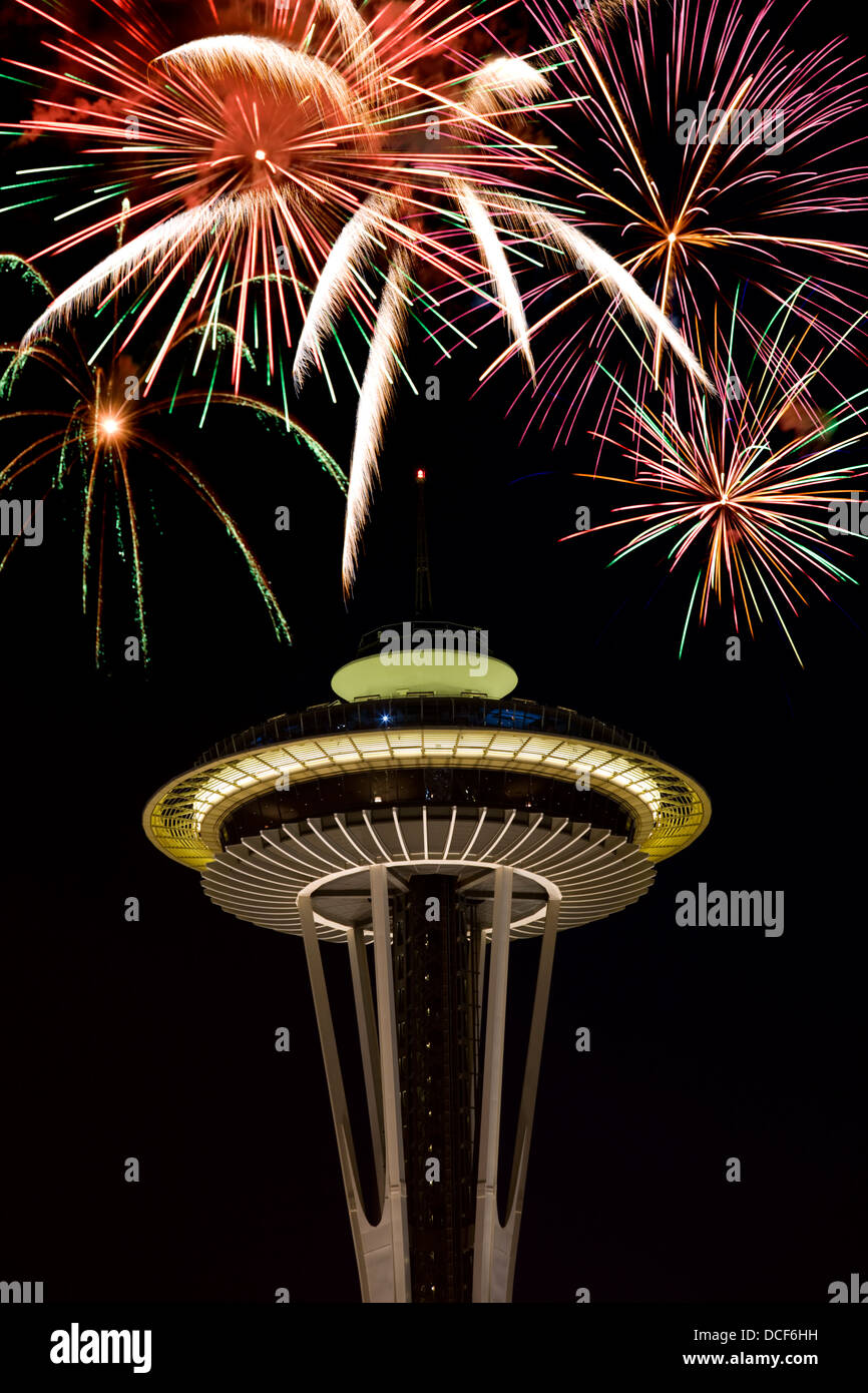 SPACE NEEDLE TOWER (©JOHN GRAHAM & CO 1961) SEATTLE, WASHINGTON STATE USA Foto Stock