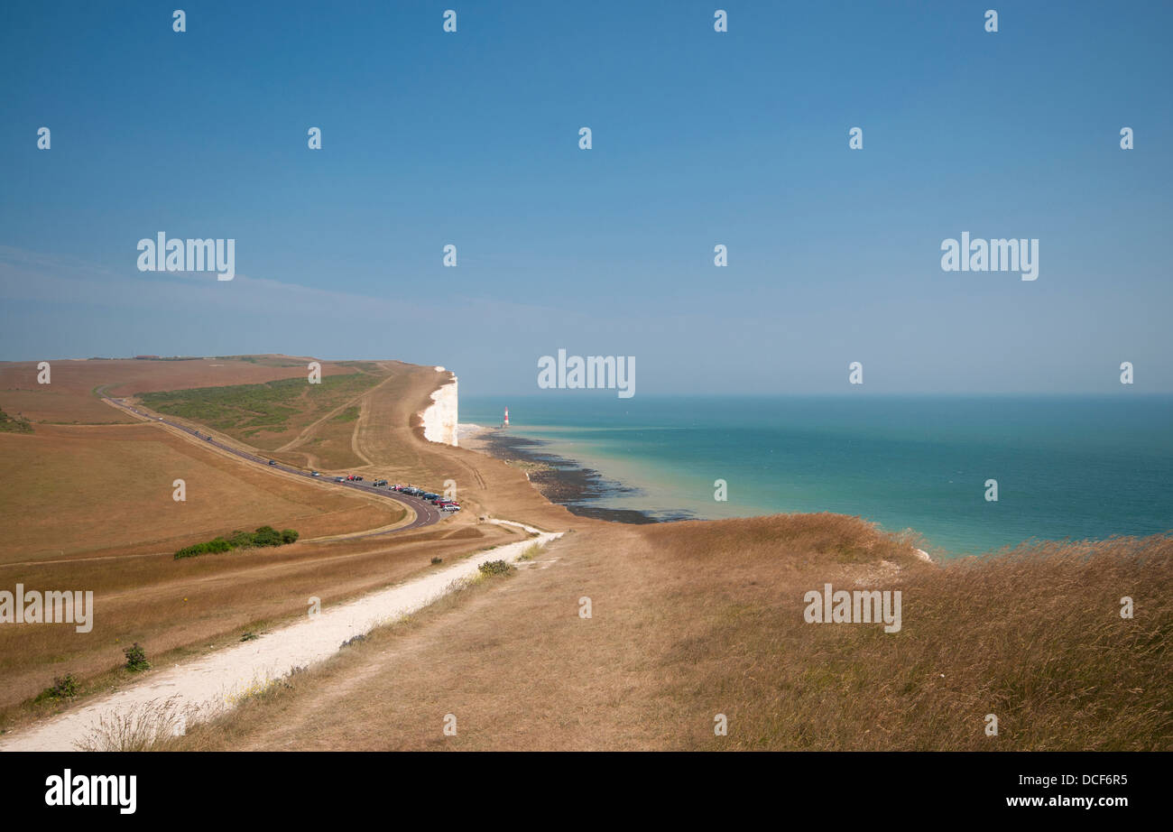 Vista su Beachy Head in East Sussex Foto Stock