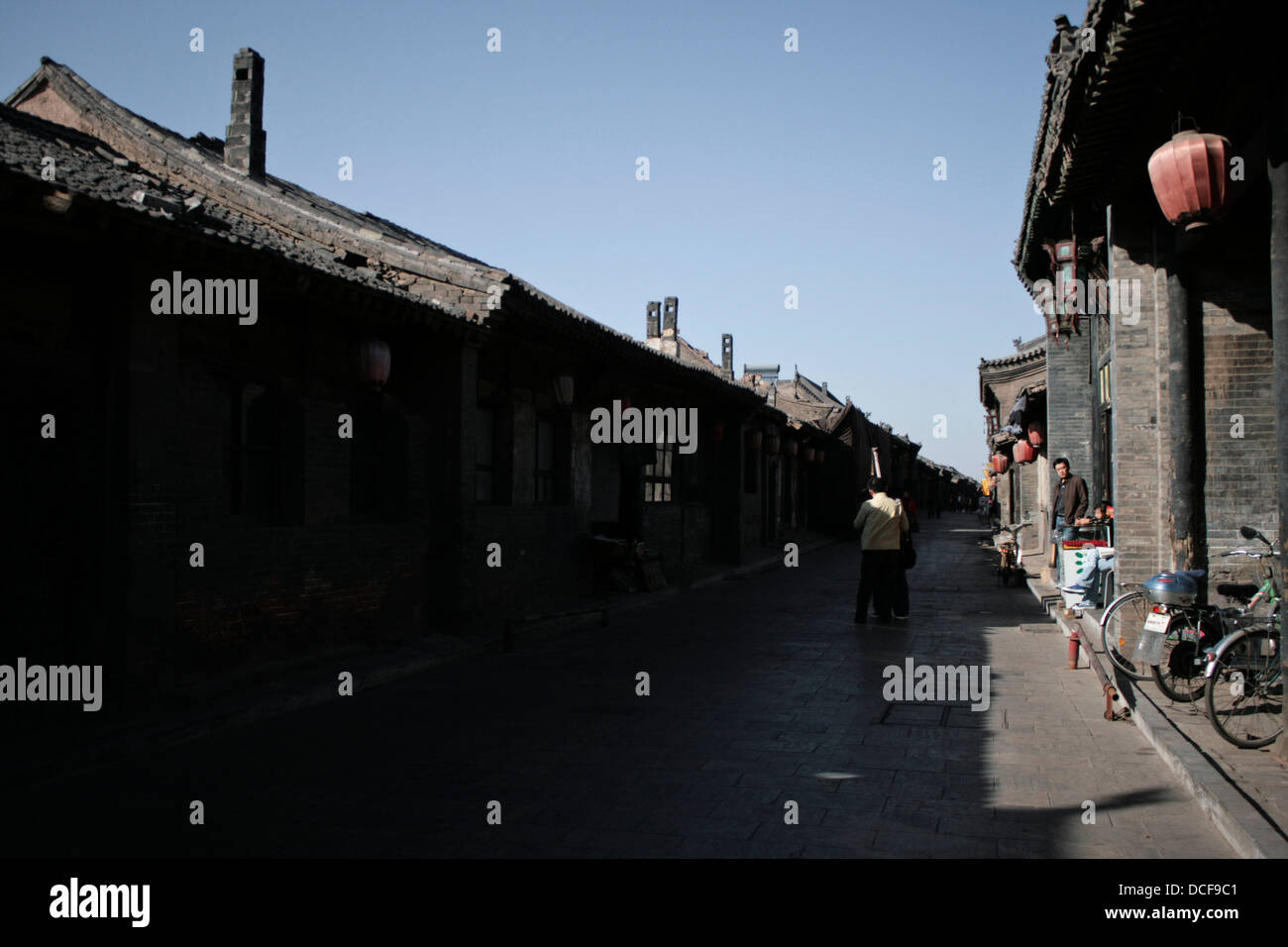 Scena di strada in Ping Yao, Cina. Foto Stock