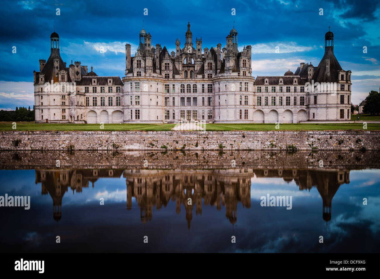 Chateau de Chambord, Valle della Loira, Centro, Francia Foto Stock