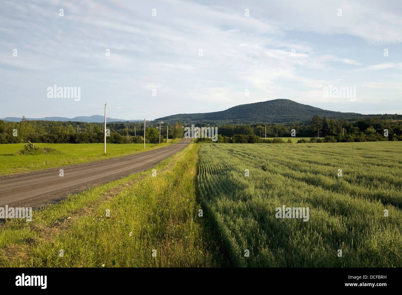 Strada di campagna, Bromont, Quebec, Canada Foto Stock