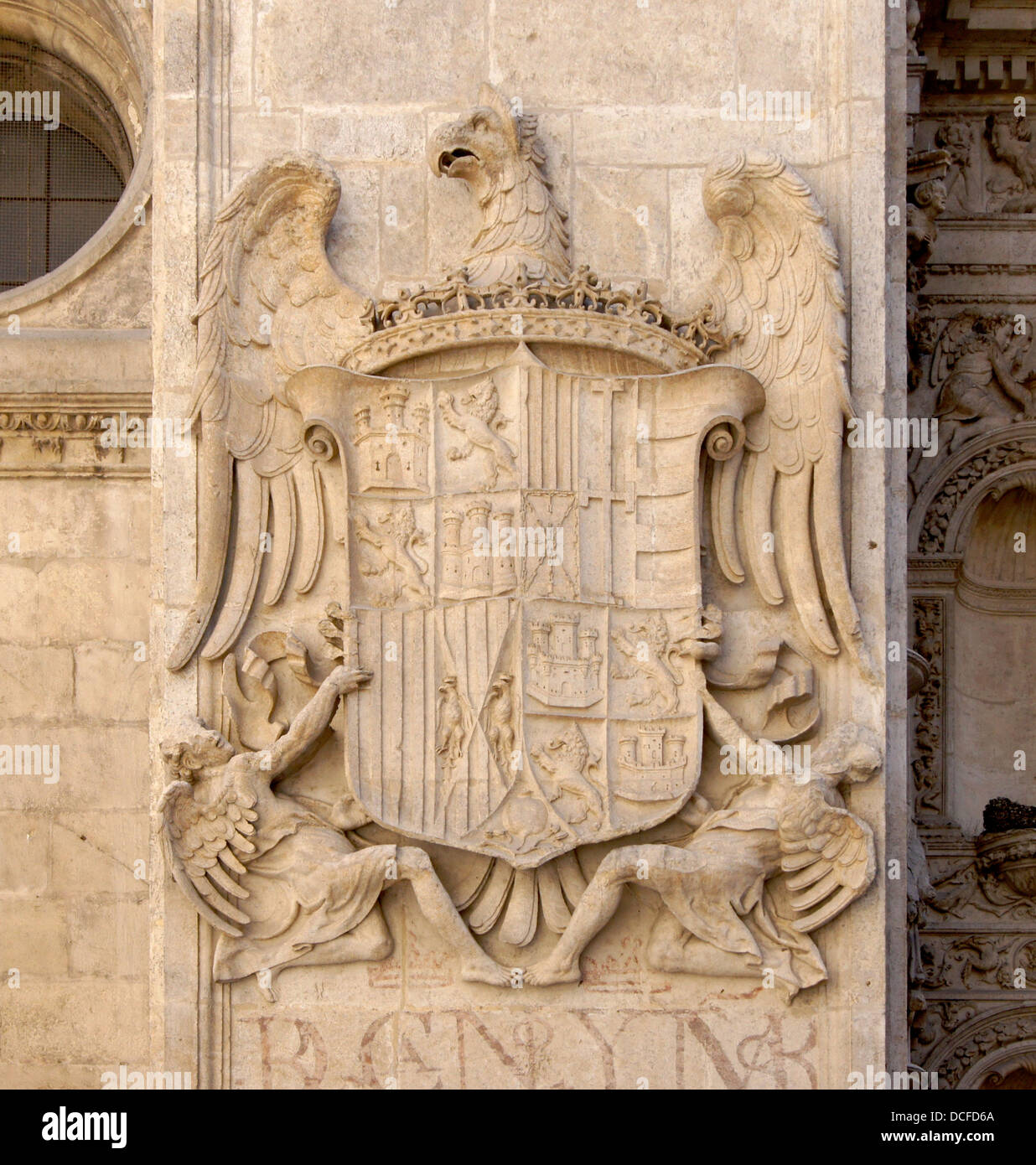Ferdinando il Cattolico, dal 1513. Puerta del Jordon, Cattedrale di Granada, Spagna Foto Stock