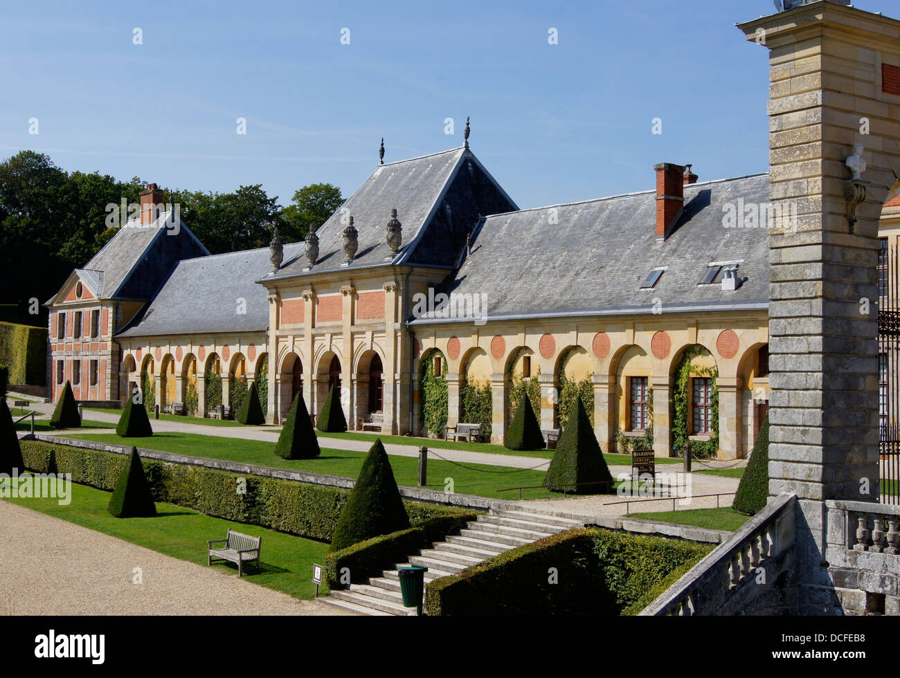 Maneggio di Château de Vaux-le-Vicomte, Francia Foto Stock
