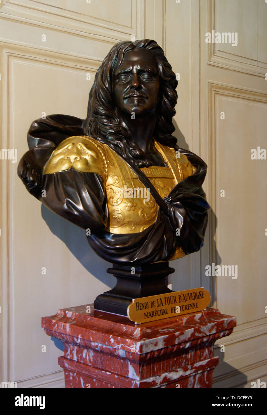 Busto di Henri de La Tour d'Auvergne, Vicomte de Turenne, Maréchal de France Foto Stock