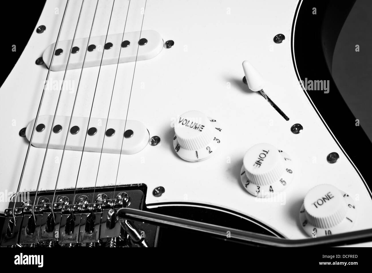 Chitarra elettrica dettaglio Foto Stock