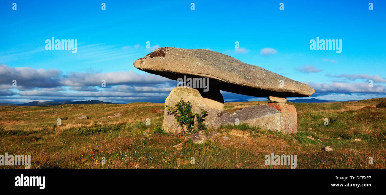 Dolmen antica tomba megalitica; Ardara, County Donegal, Irlanda Foto Stock