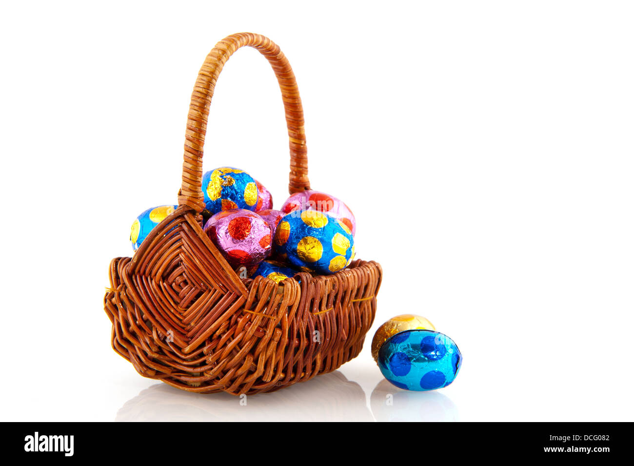 Le uova di Pasqua di cioccolata Foto Stock