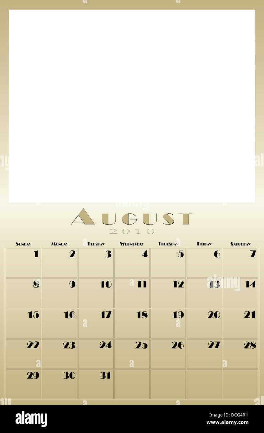 Mensile calendario 2010 Foto Stock
