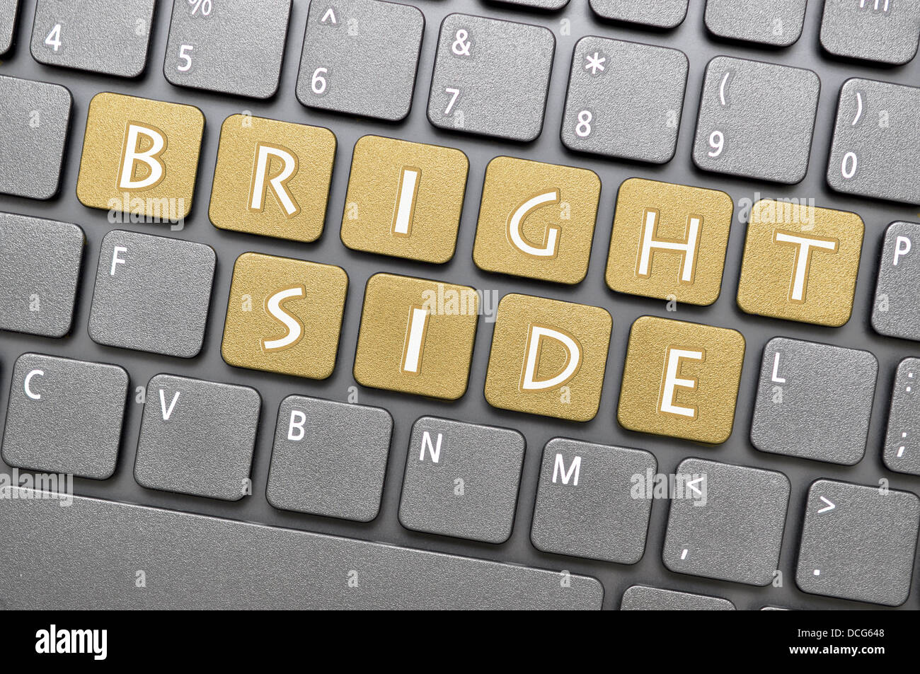 Lato luminoso sulla tastiera Foto Stock