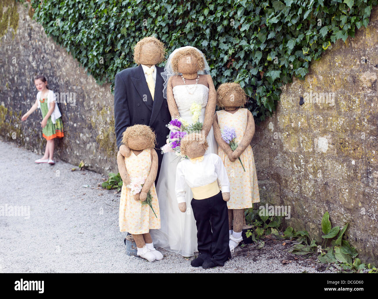 Kettlewell Spaventapasseri Festival estivo dello Yorkshire Foto Stock