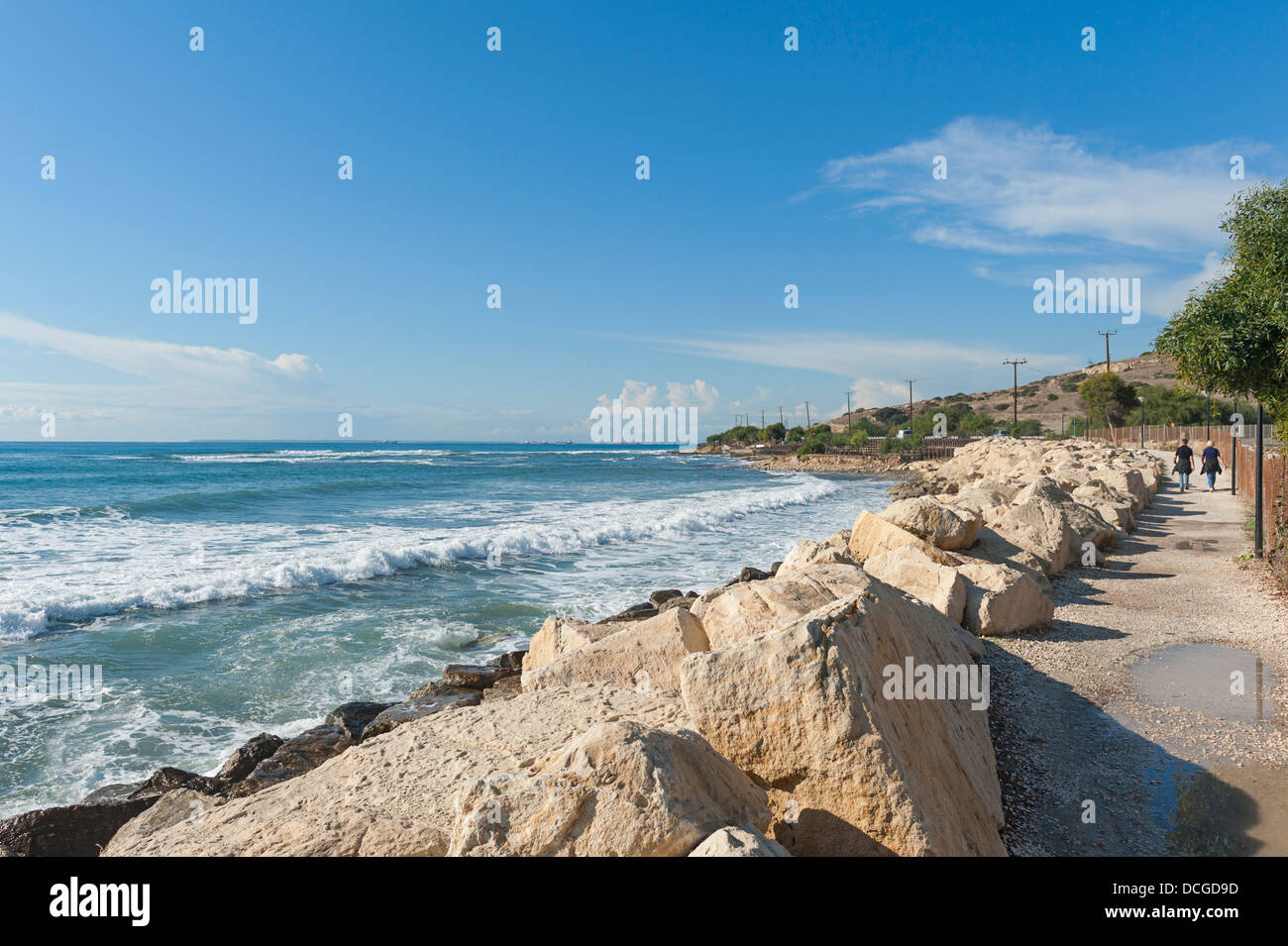 Costa di Limassol Cipro Foto Stock