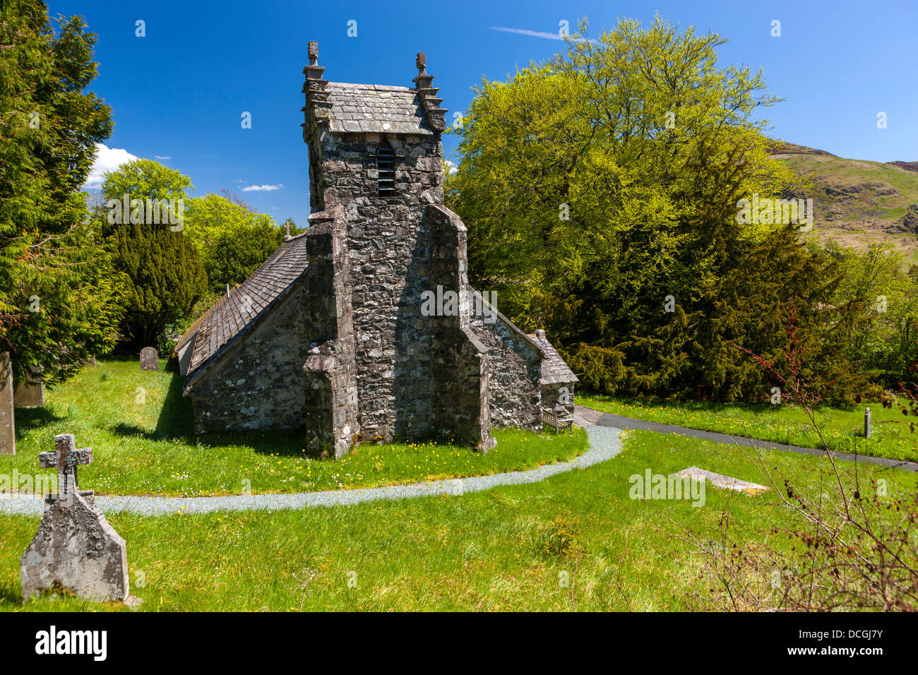 Chiesa Matterdale, Matterdale, Parco Nazionale del Distretto dei Laghi, Cumbria, Regno Unito, Europa. Foto Stock