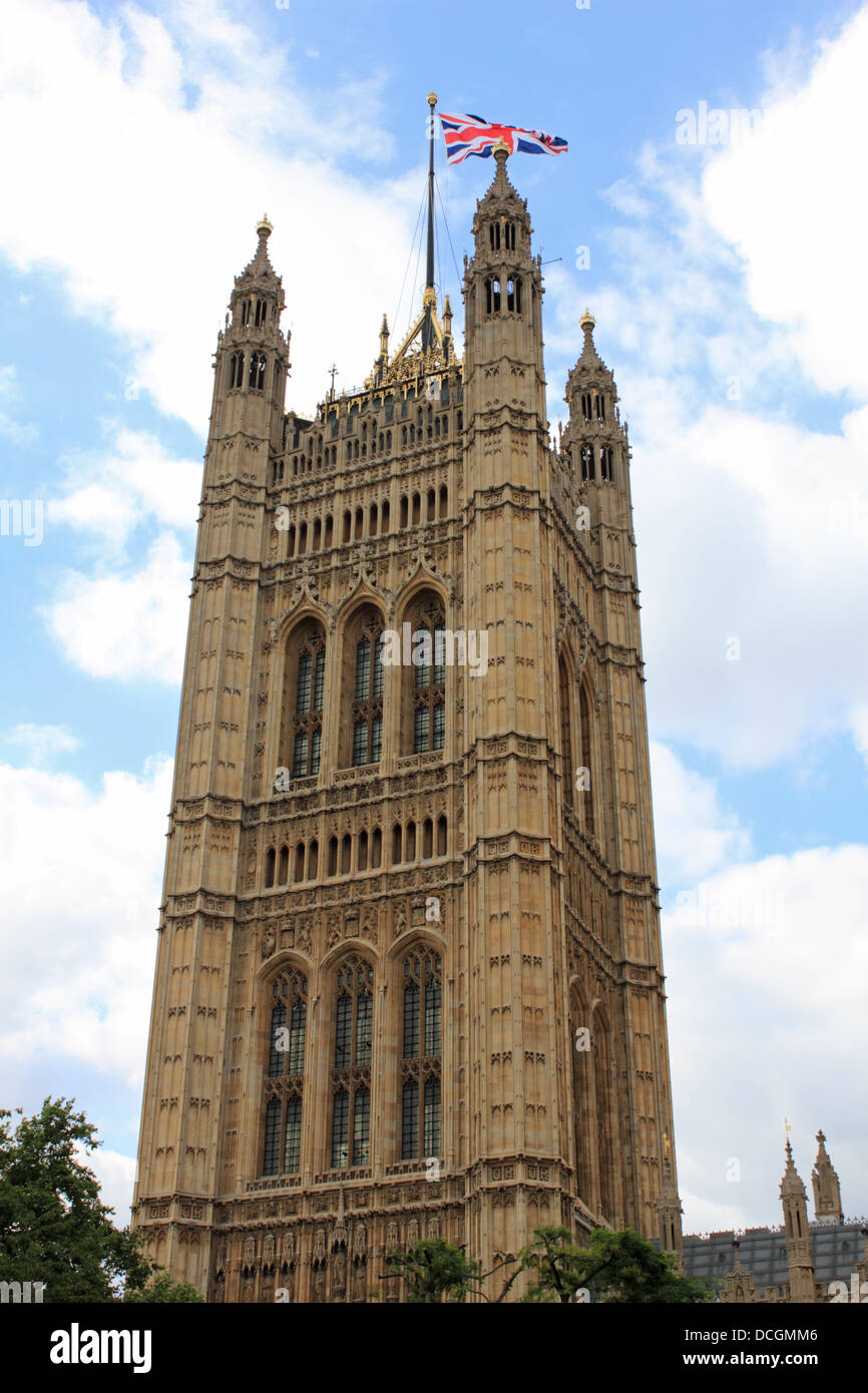 Le Case del Parlamento, casa del governo britannico in London, England, Regno Unito Foto Stock