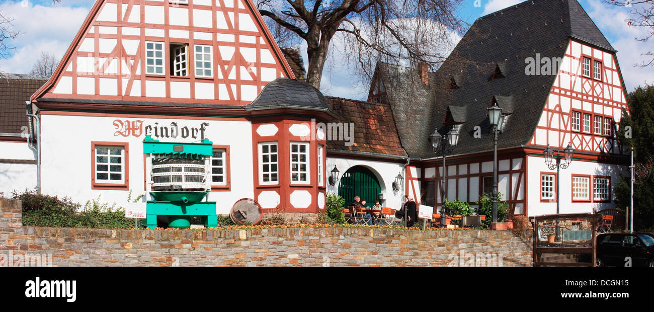 Tradizionale architettura tedesca, Coblenza, Renania-Palatinato, Germania Foto Stock