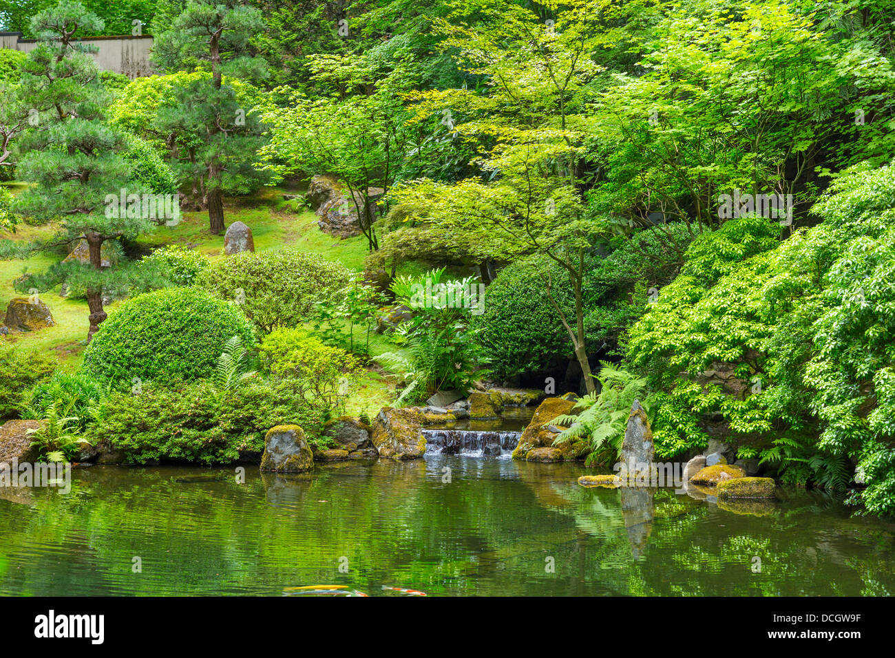 Bella giapponese Giardino Zen Foto Stock