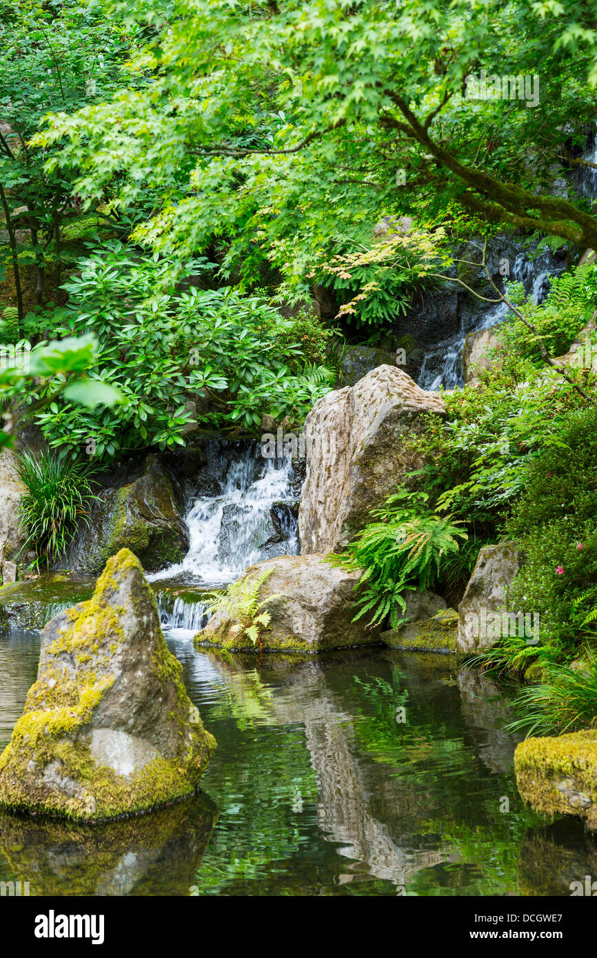 Bella giapponese Giardino Zen Foto Stock