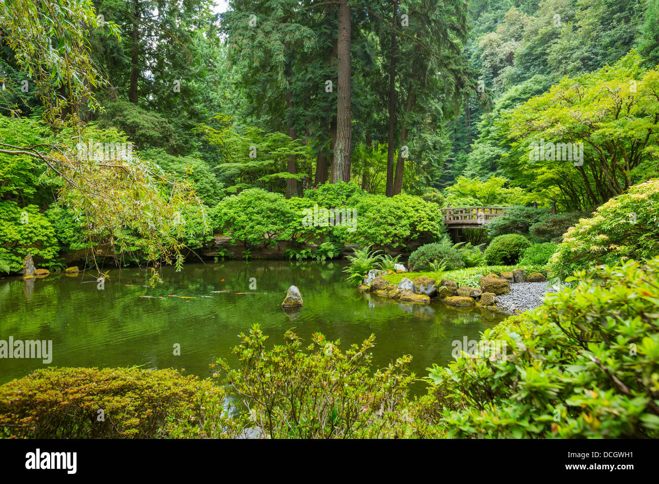 Bella giapponese Giardino Zen Foto Stock