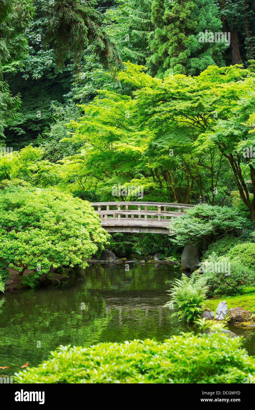 Bella giapponese Giardino Zen Foto Stock