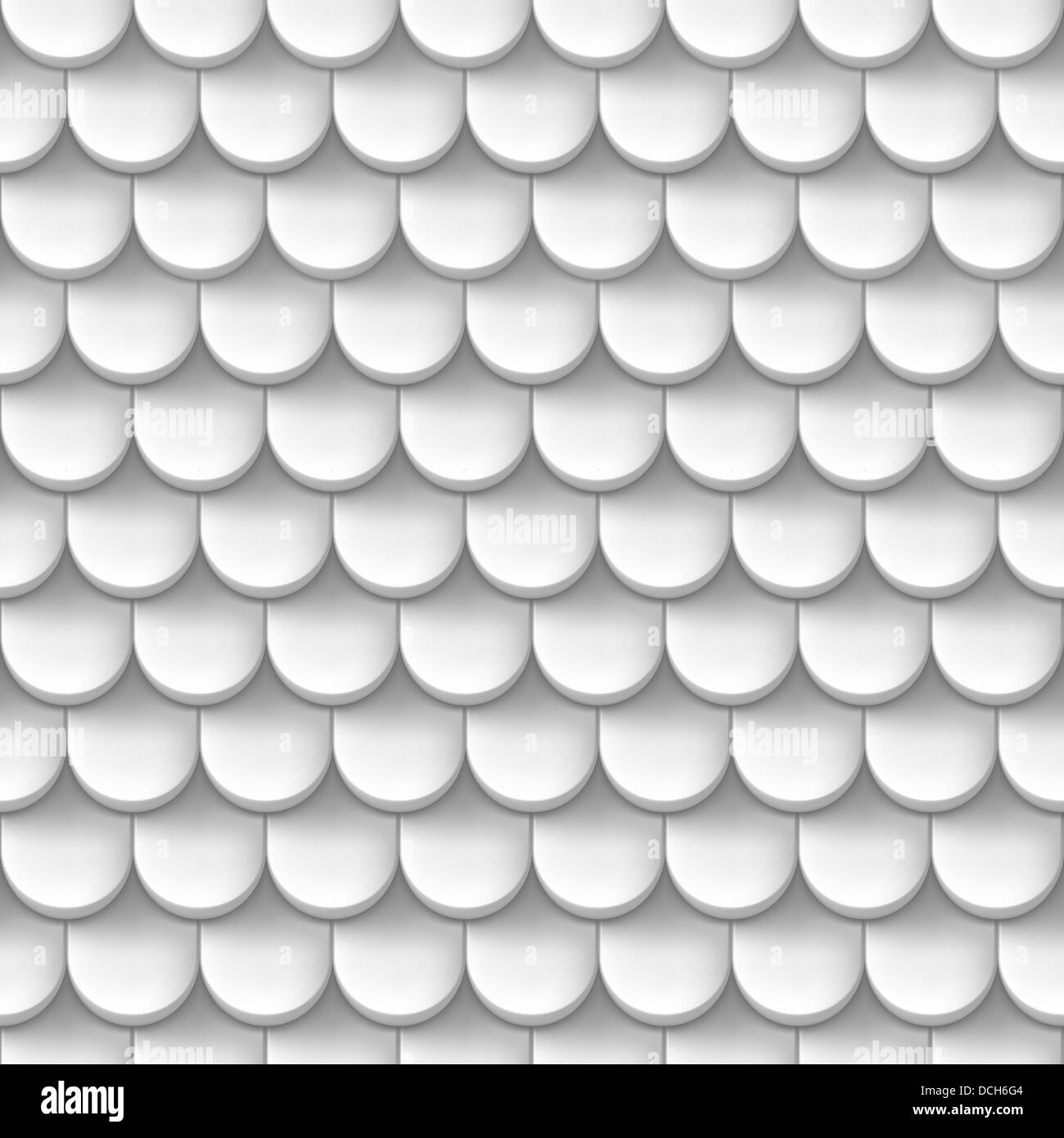 Abstract sfondo con tetto tegola pattern in colore bianco. Foto Stock