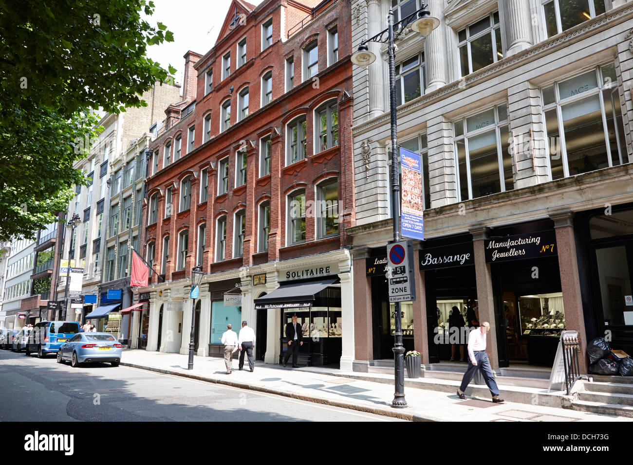 Gioiellerie negozi su Hatton Garden Londra Inghilterra REGNO UNITO Foto Stock