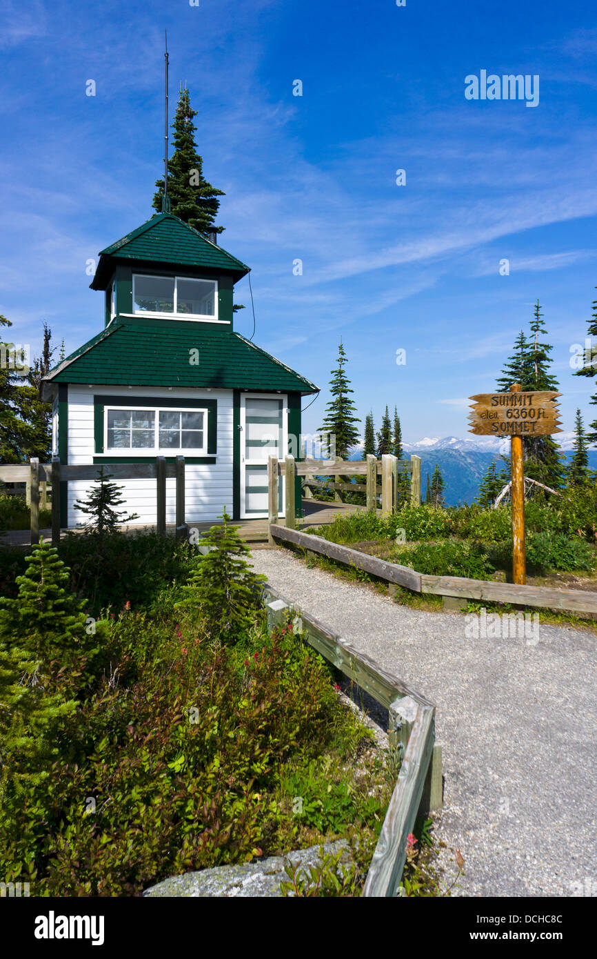 Storico Vertice Firetower, Mount Revelstoke National Park. Revelstoke, British Columbia, Canada. Foto Stock