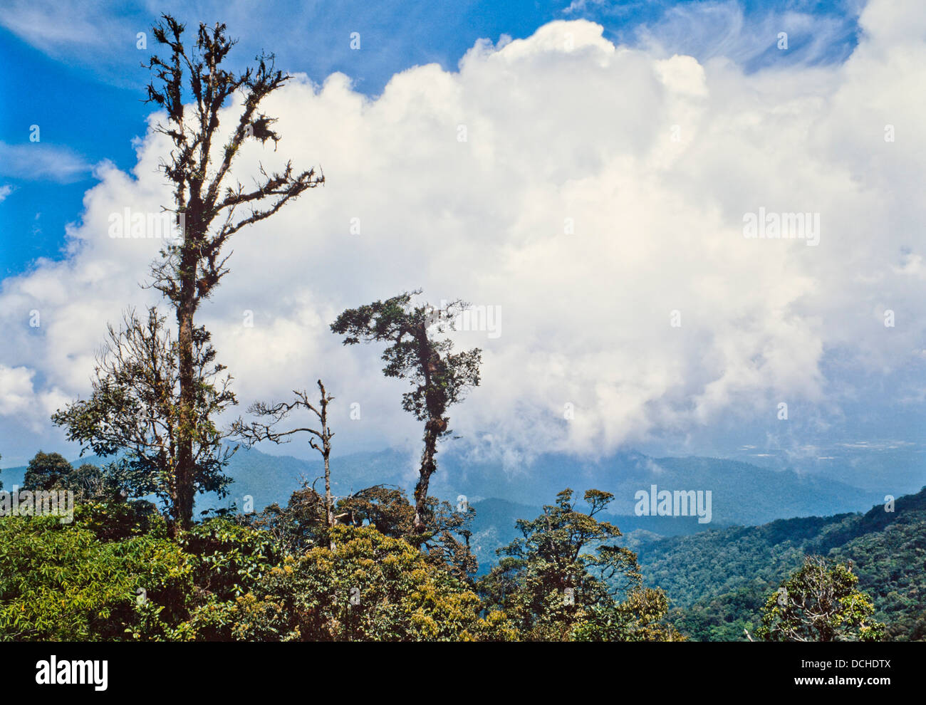 Vista dal Gunung Kinabalu, Sabah, Malaysia Foto Stock