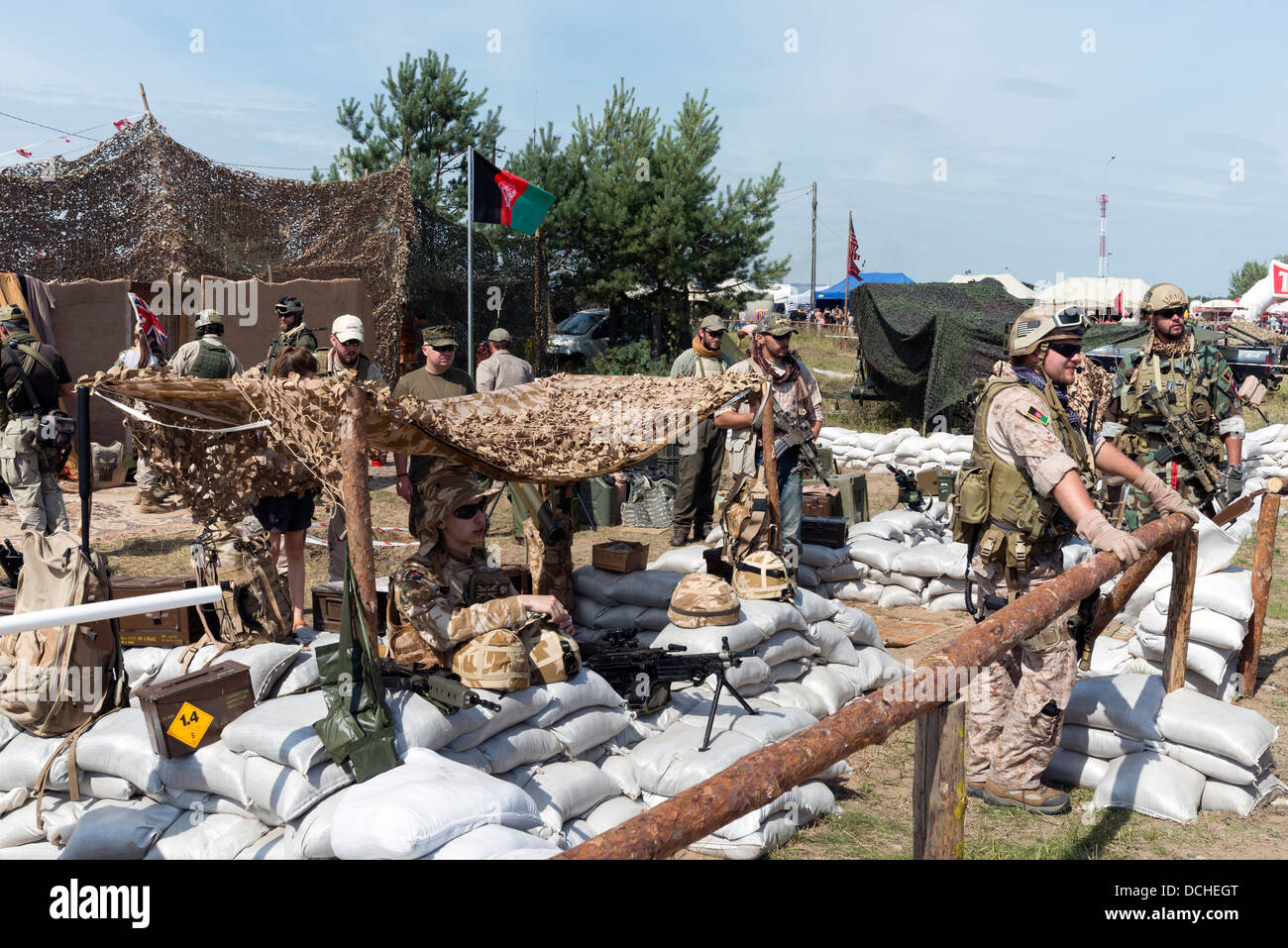 "X Incontro internazionale di veicoli militari le vie e il ferro di cavallo' nel Borne Sulinowo, Polonia Foto Stock