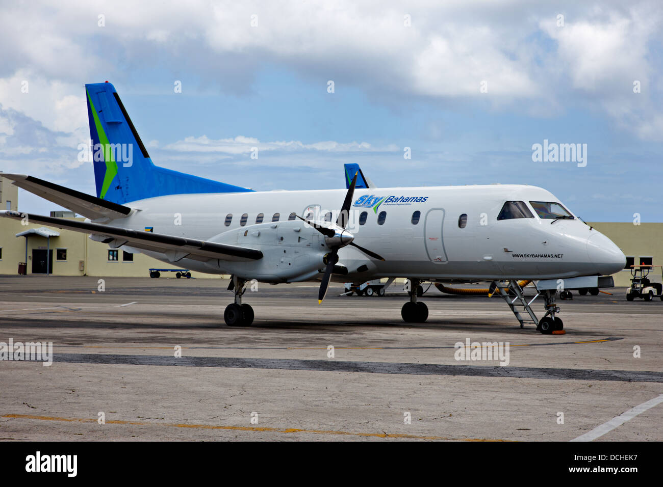 Sky Bahamas aereo, New Providence Island, Bahamas, dei Caraibi Foto Stock