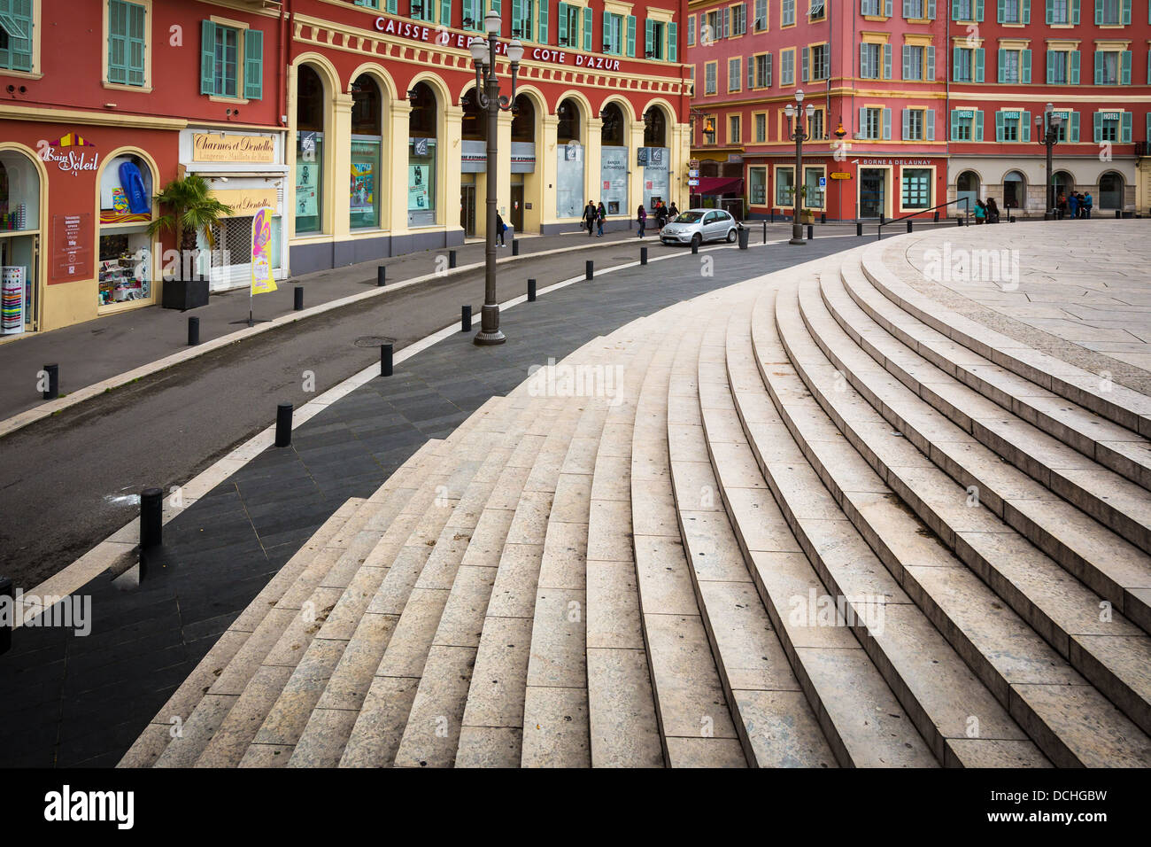 Scale a Place Massena a Nizza, Francia Foto Stock